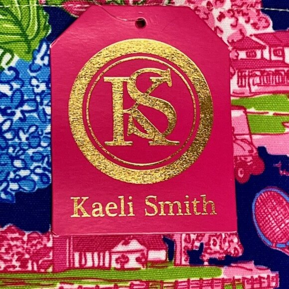 Kaeli Smith Canvas Tote Bag - Wilmington Country Club - Blue/Pink - 22x15” - Picture 10 of 10